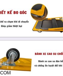 Xe Đẩy Hàng Gấp Gọn 4 Bánh 2 Chiều Nhập Khẩu Tải trọng Lớn 150kg